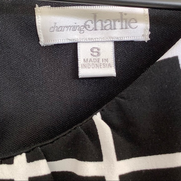 Price Reduction! Charming Charlie Brand Black & White Dress Size S - Picture 4 of 6